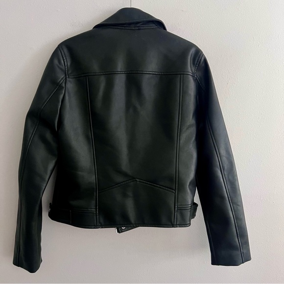 BlankNYC Black faux leather Motorcycle Jacket w/ Zipper size S good condition - Picture 7 of 12